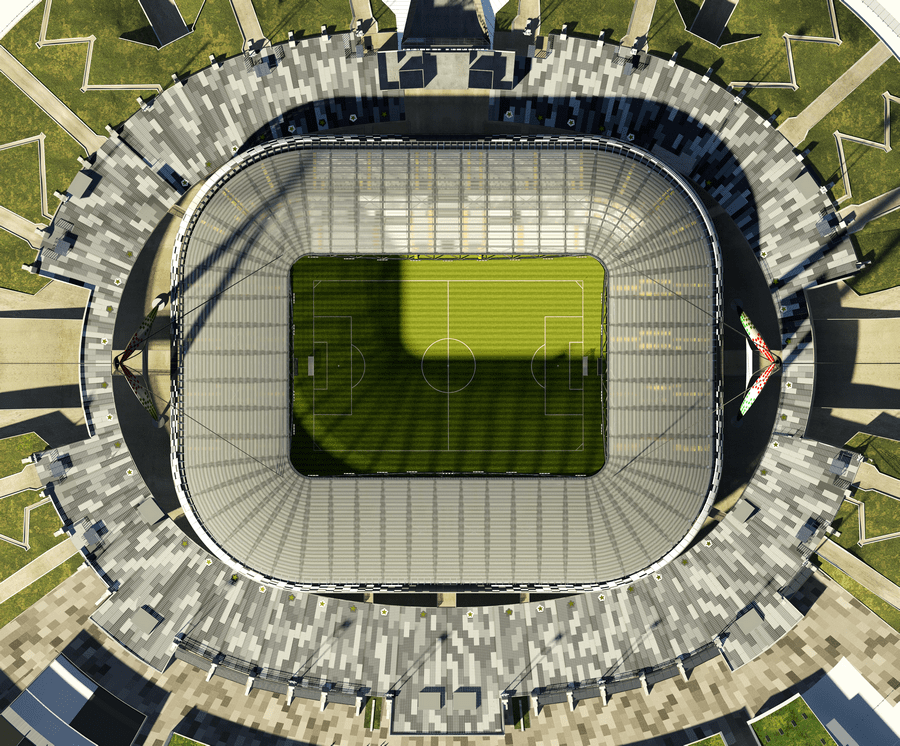 foto dall alto del juventus stadium