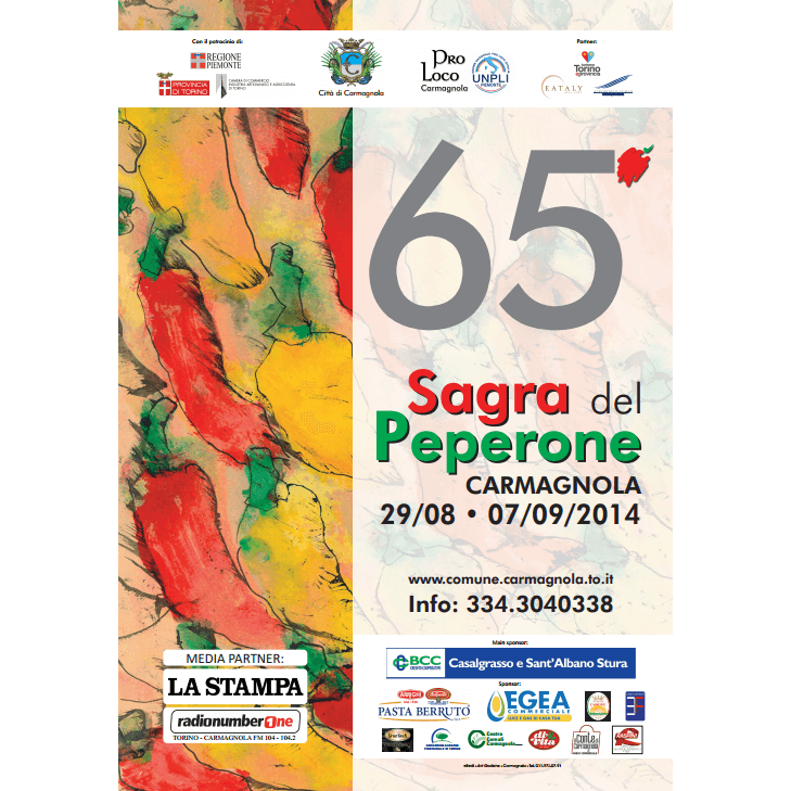 Locandina sagra del peperone di Carmagnola 2014