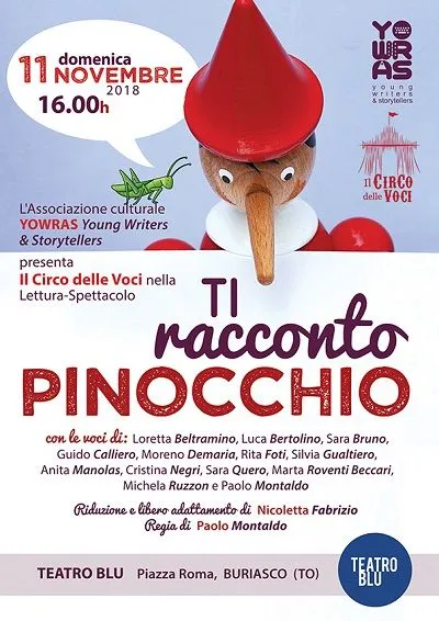 Ti racconto Pinocchio arriva a Torino