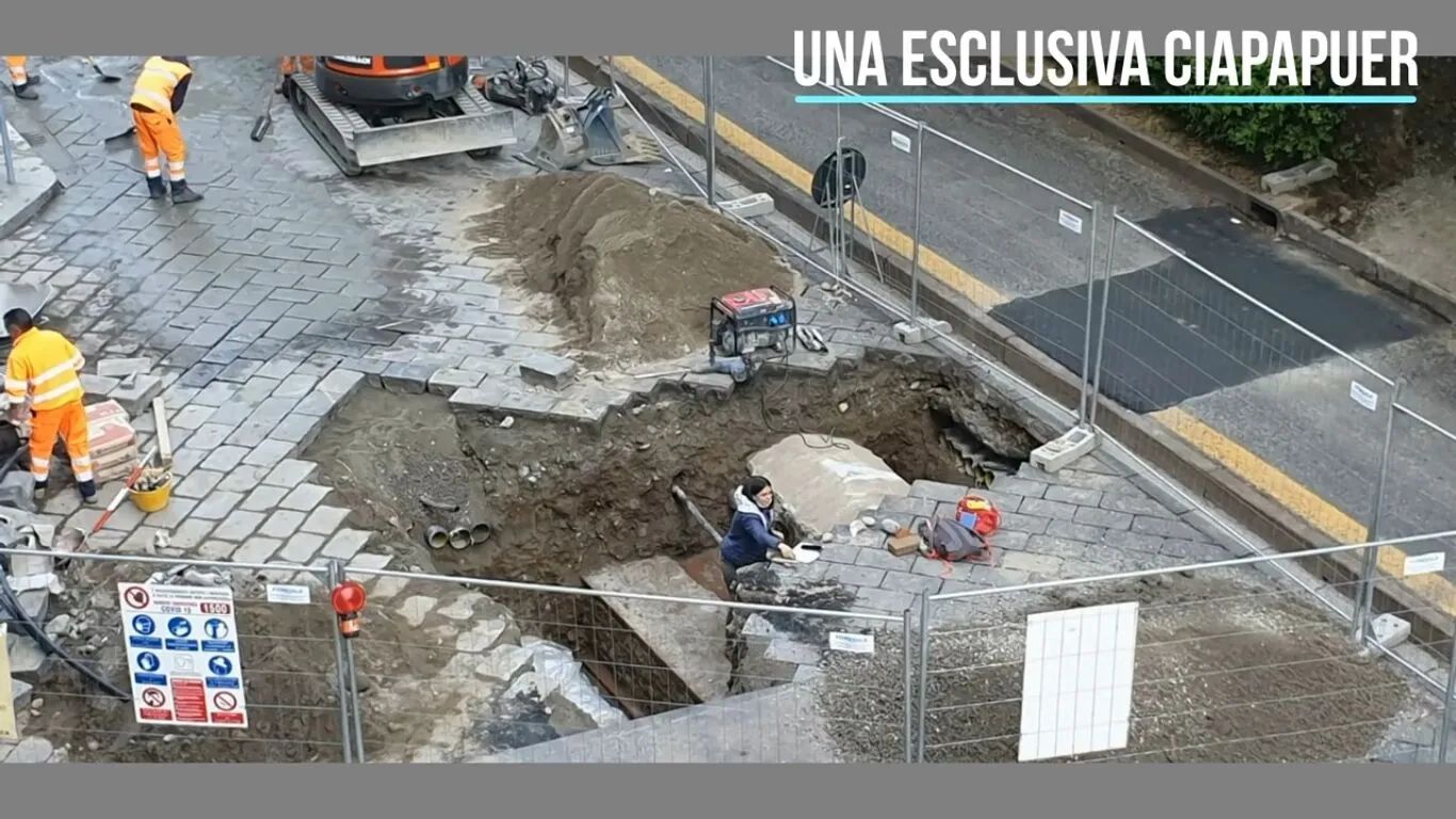 A Torino spunta una cinta muraria romana sotto il manto stradale di corso Siccardi