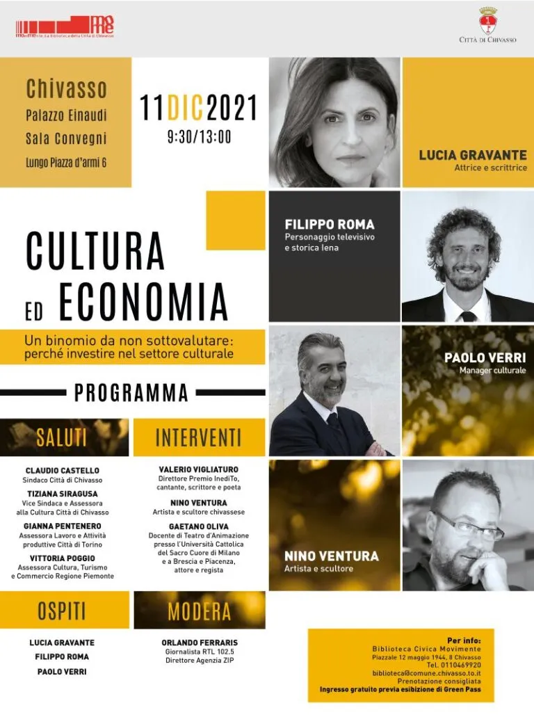 Cultura ed Economia: perché investire nel settore culturale – convegno a Palazzo Einaudi