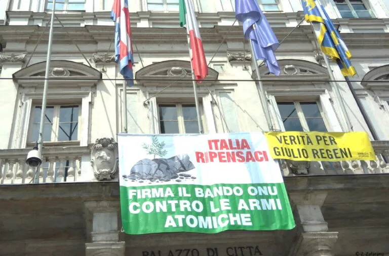 Manifestazione ONU contro le armi nucleari a Torino