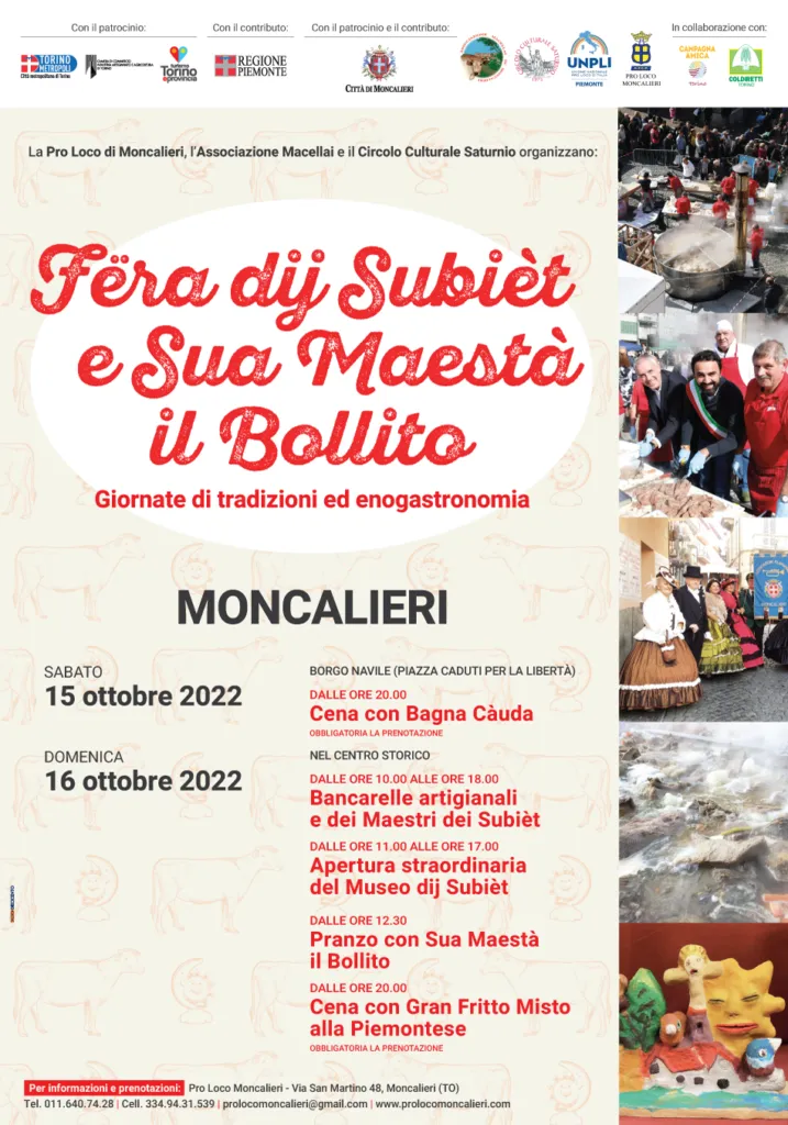 Fëra dij Subièt e Sua Maestà il Bollito 2022: tutte le info e programma dell’evento