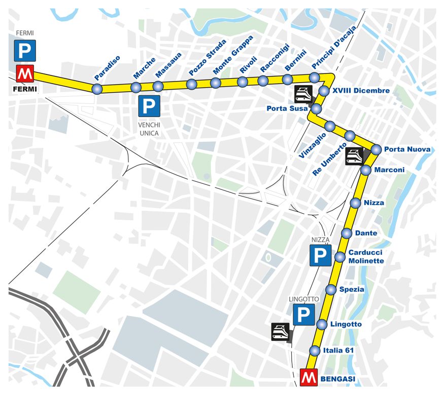 Mappa di Torino