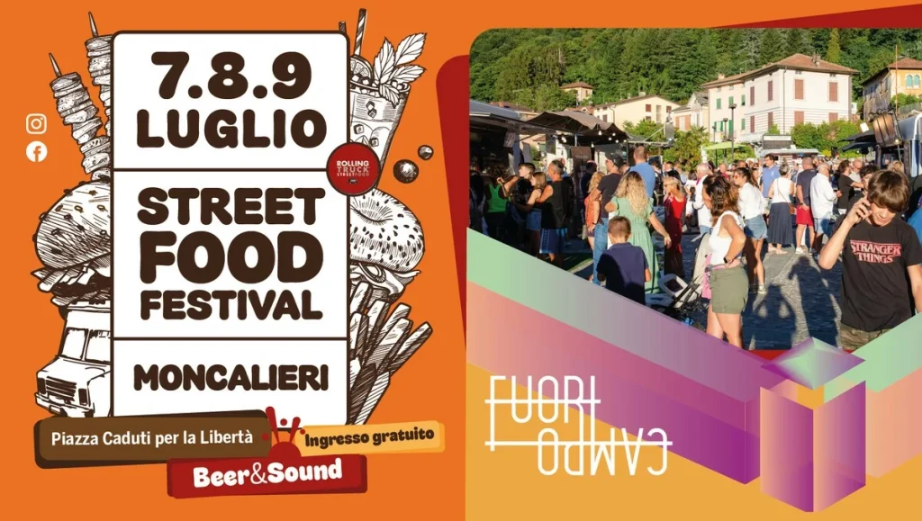 Street Food Festival a Moncalieri: 7-8-9 luglio 2023