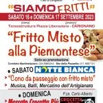 “Siamo Fritti” a Carignano sabato 16 e domenica 17 settembre